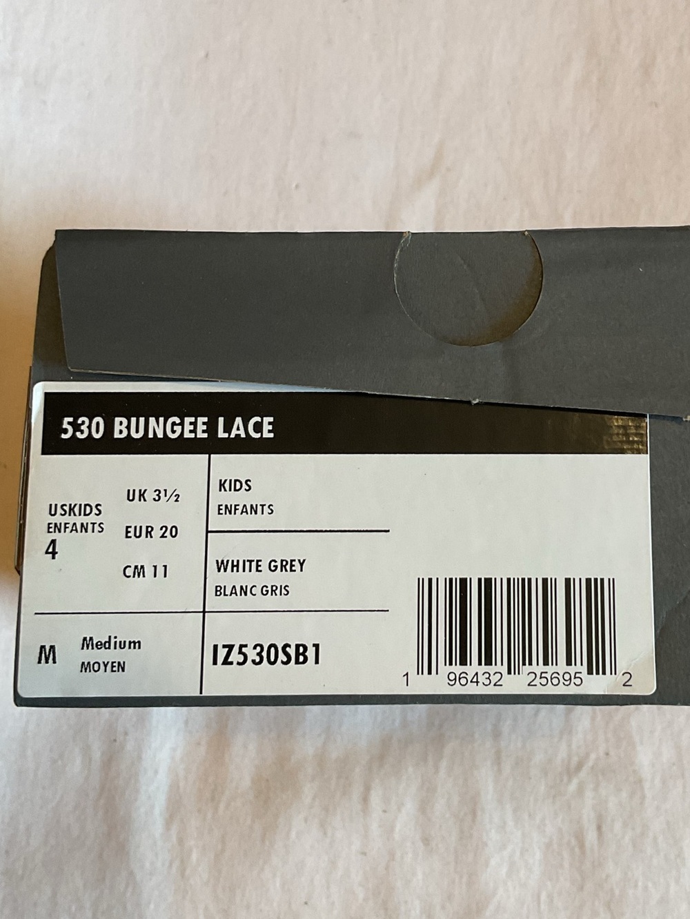 New Balance 530 Bungee White, Silver and Black Sneakers Size 4 - Picture 7 of 7